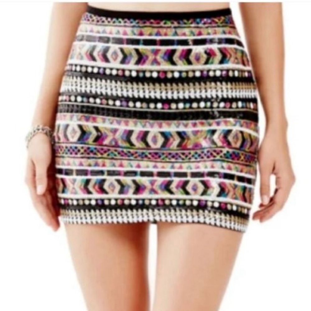 Guess multicolor sequin skirt size xl